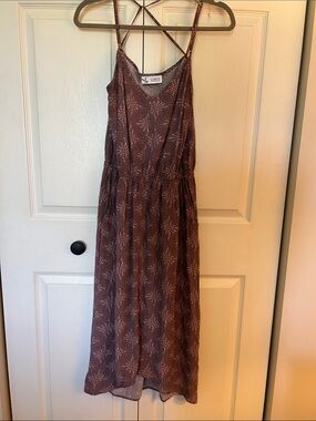 Carve Designs Mauve Brown Printed Midi Sundress